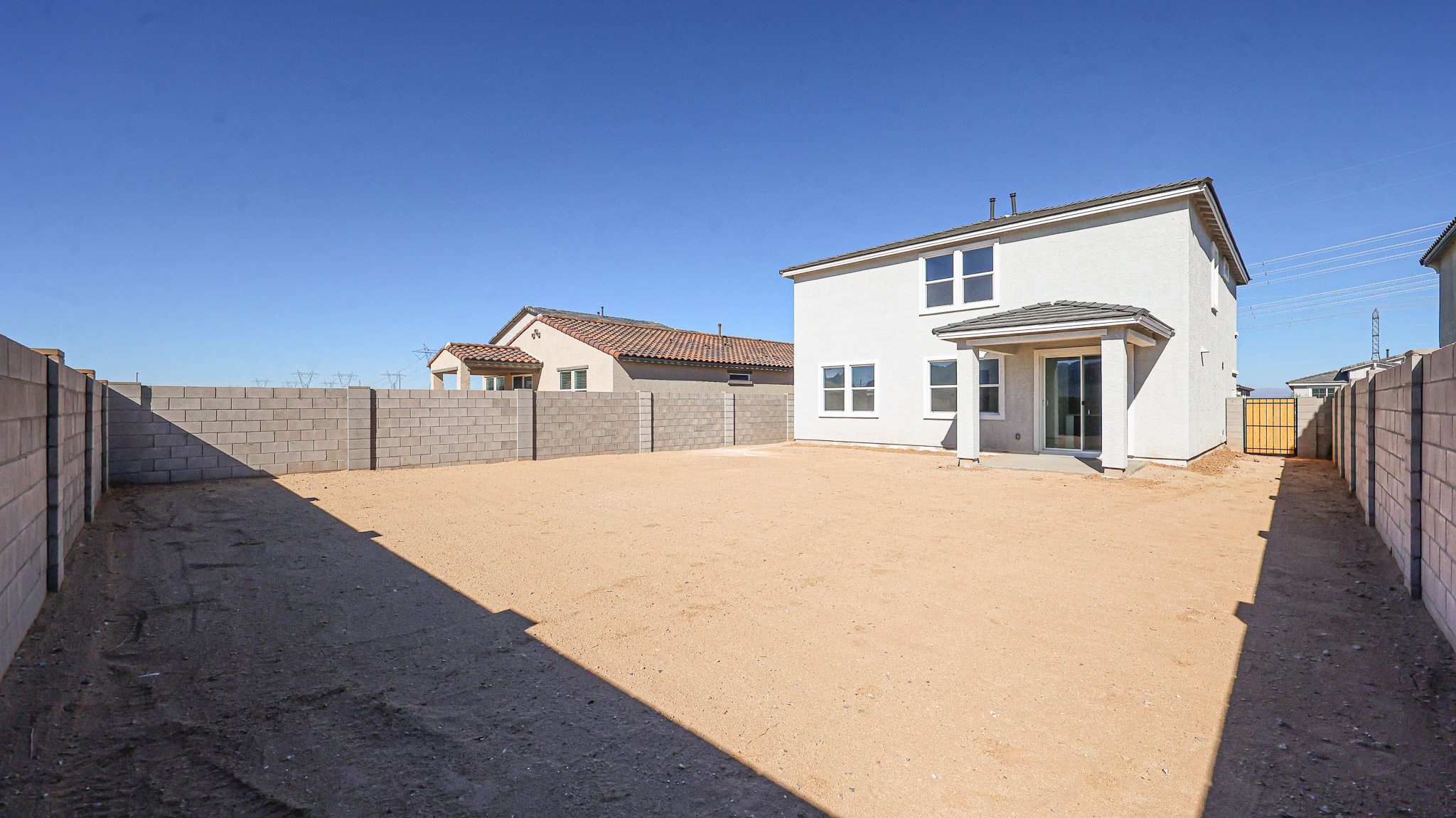 A building with a fence around it.