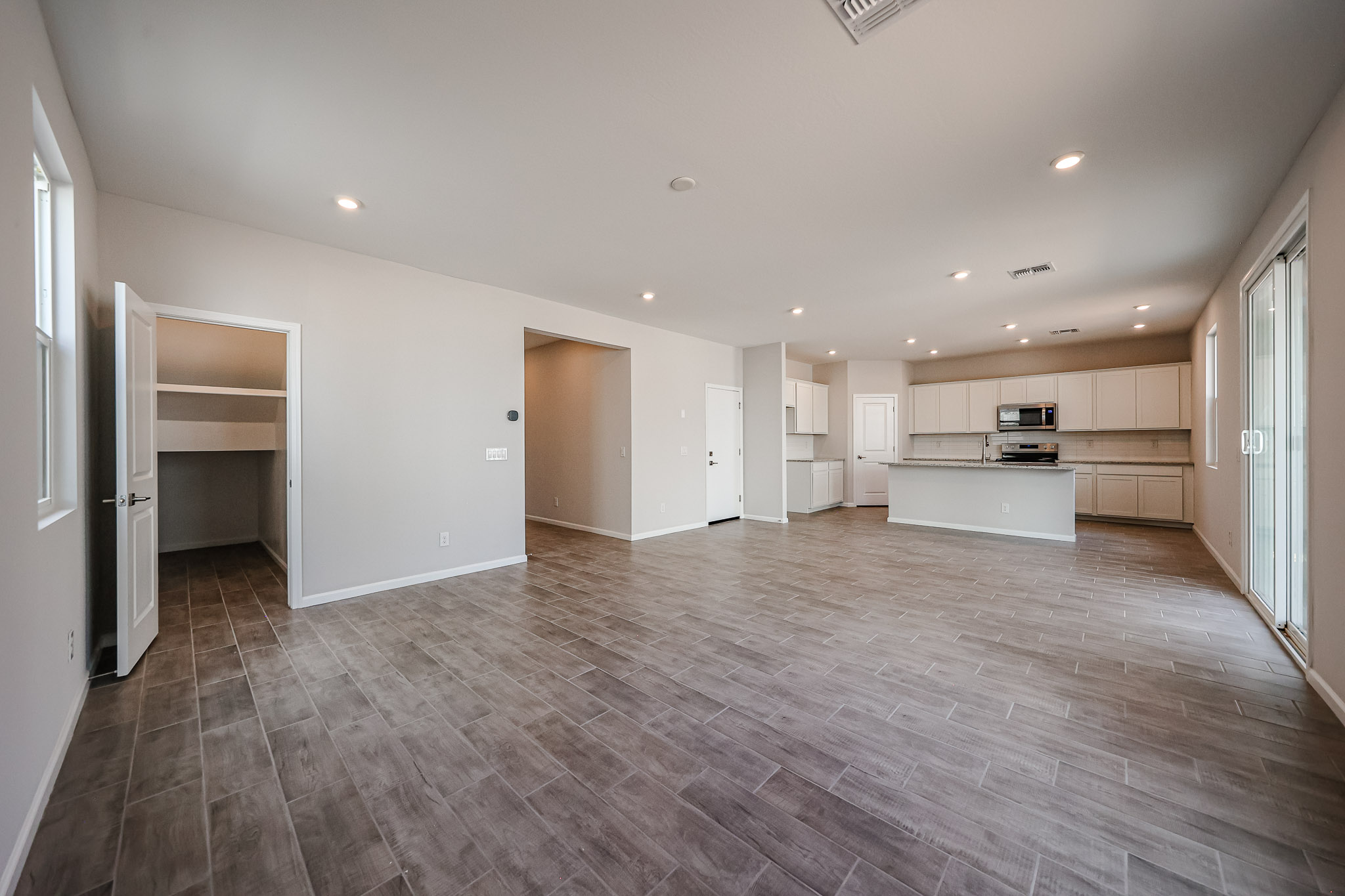 A large empty kitchen.