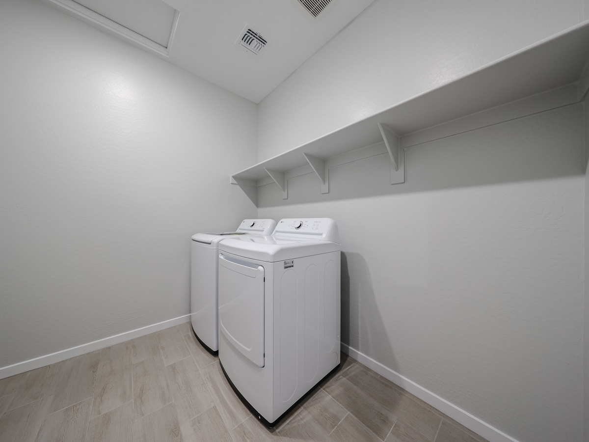 A white machine in a room.