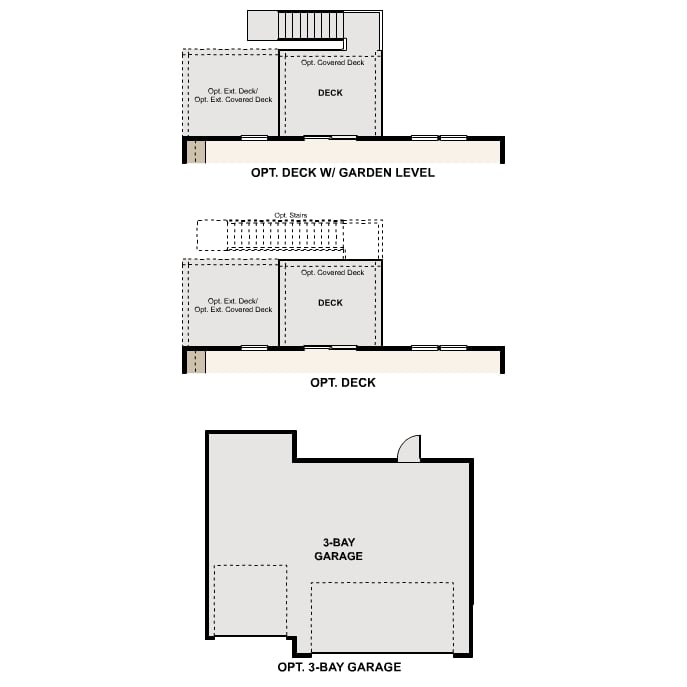 Diagram, engineering drawing. Platte Floorplan, Main Level Options