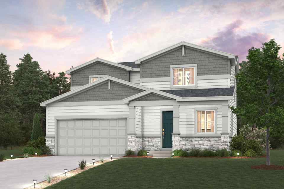 A house with a garage.