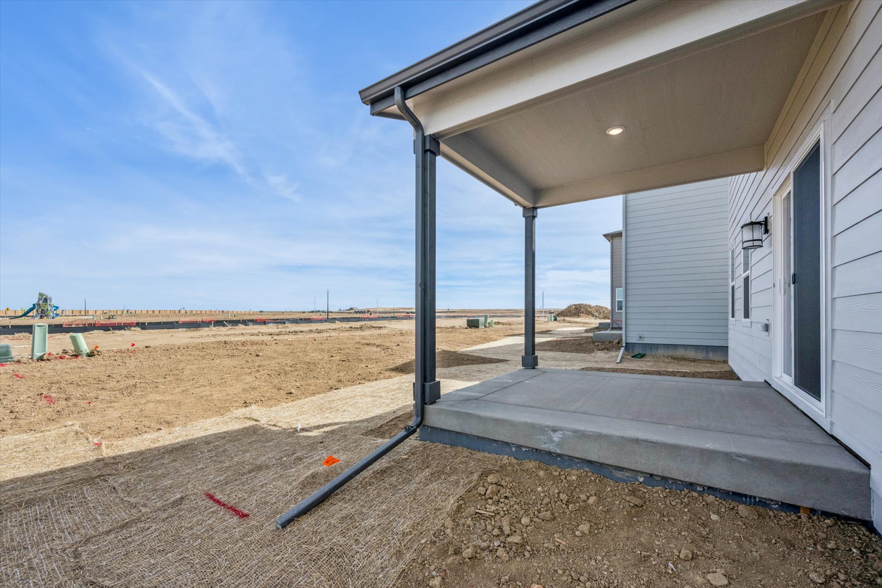 A house under construction.