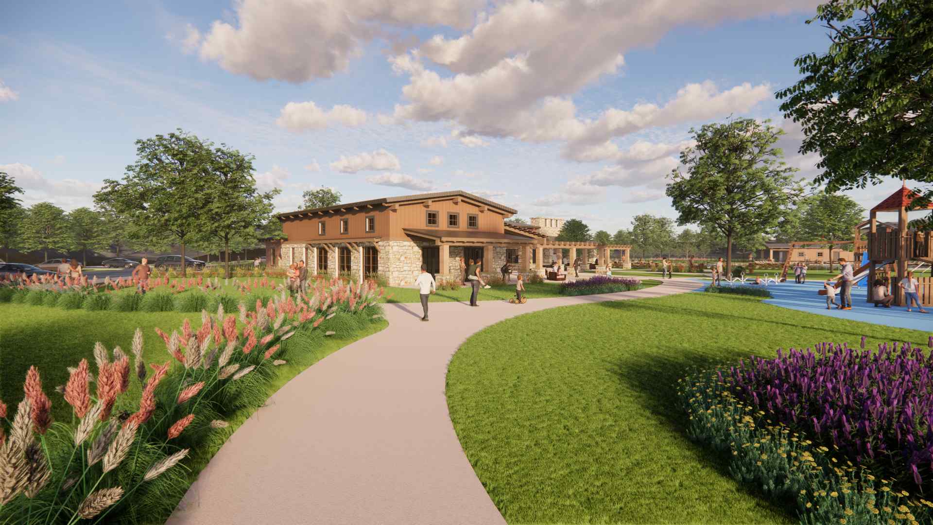 A path leading to a building.