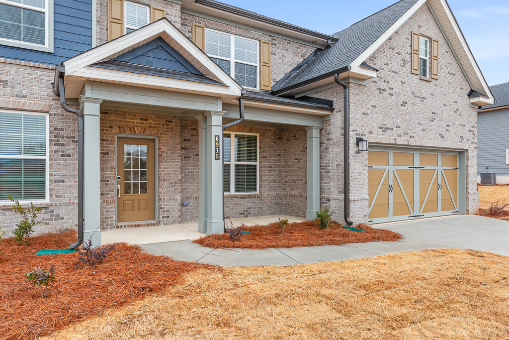 A house with a garage.