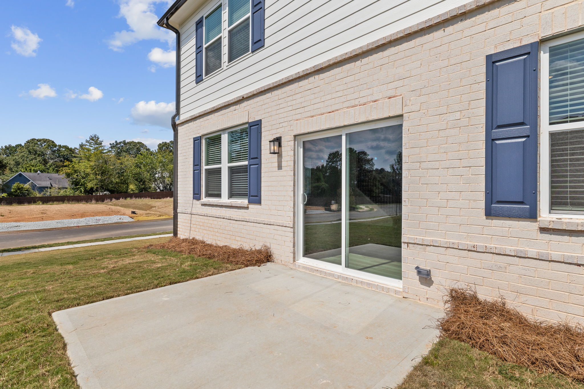 A house with a driveway.