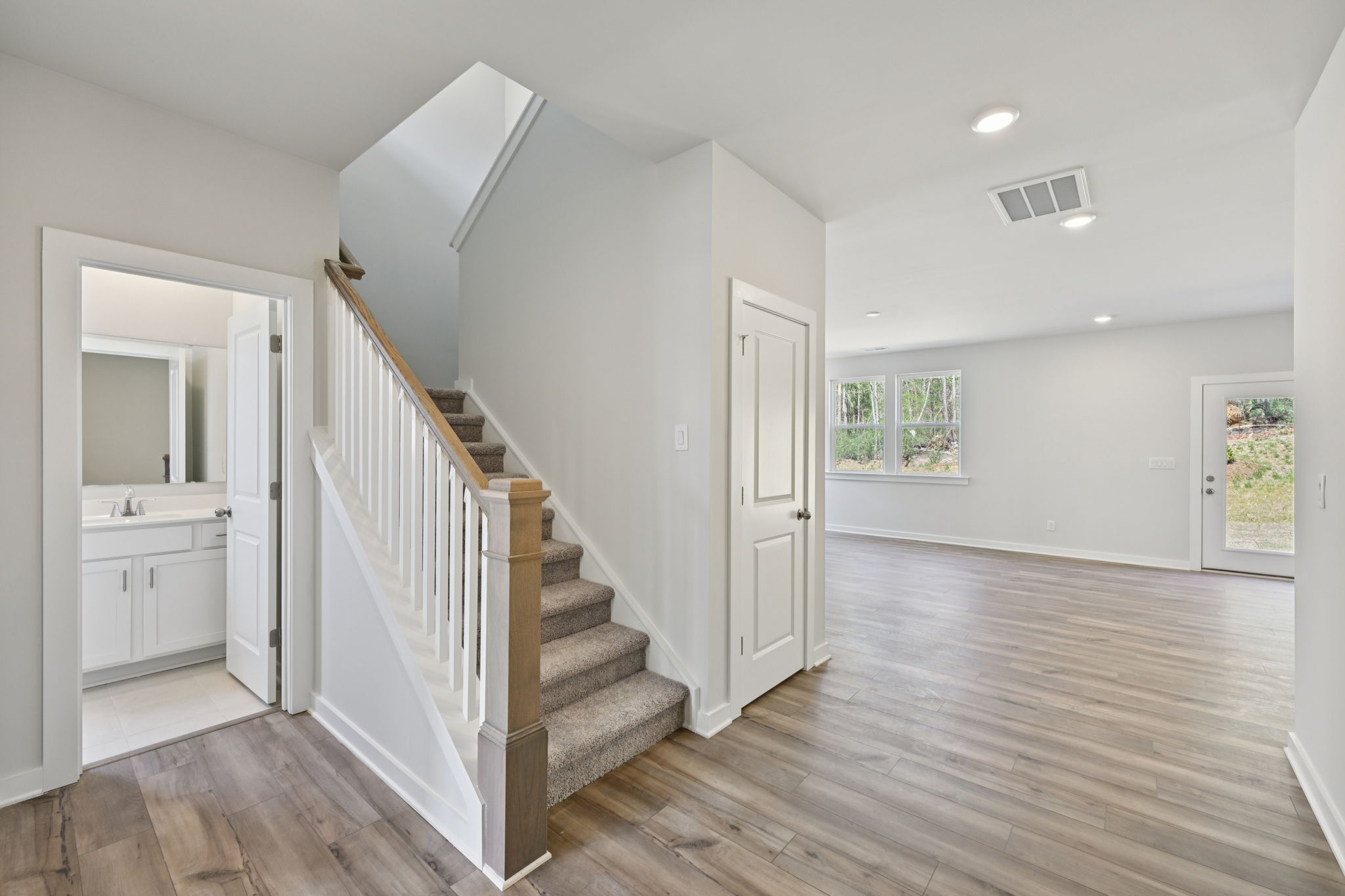 A staircase in a house.
