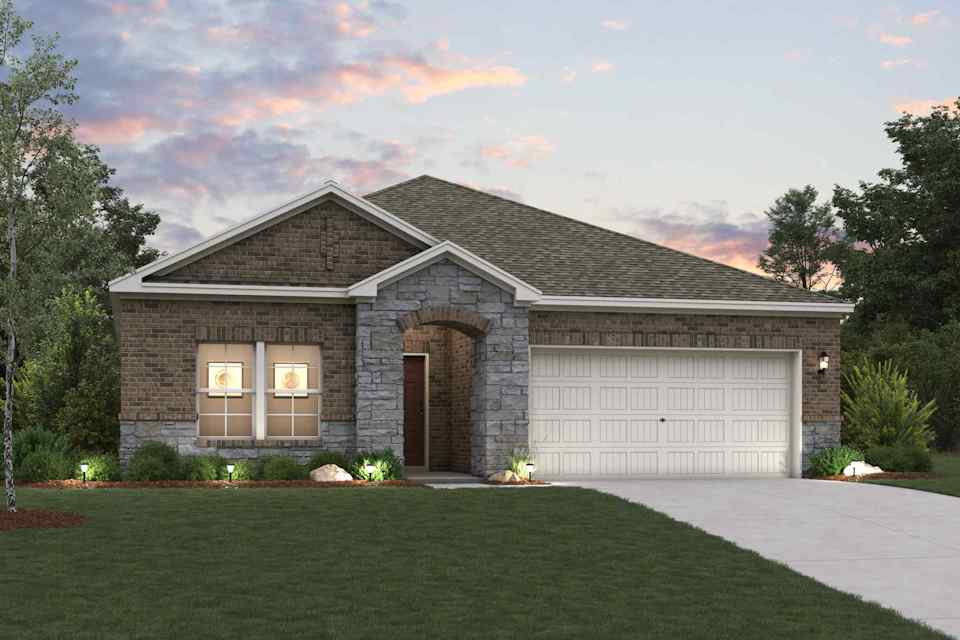 A house with a garage.