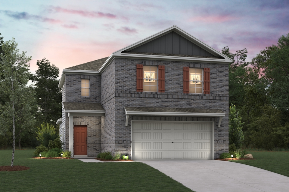 A house with a garage.