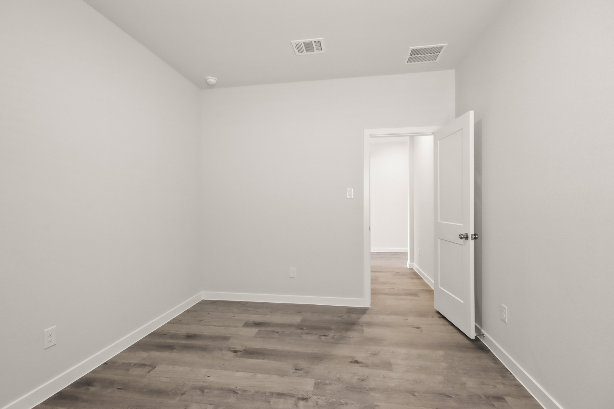 A room with white walls.