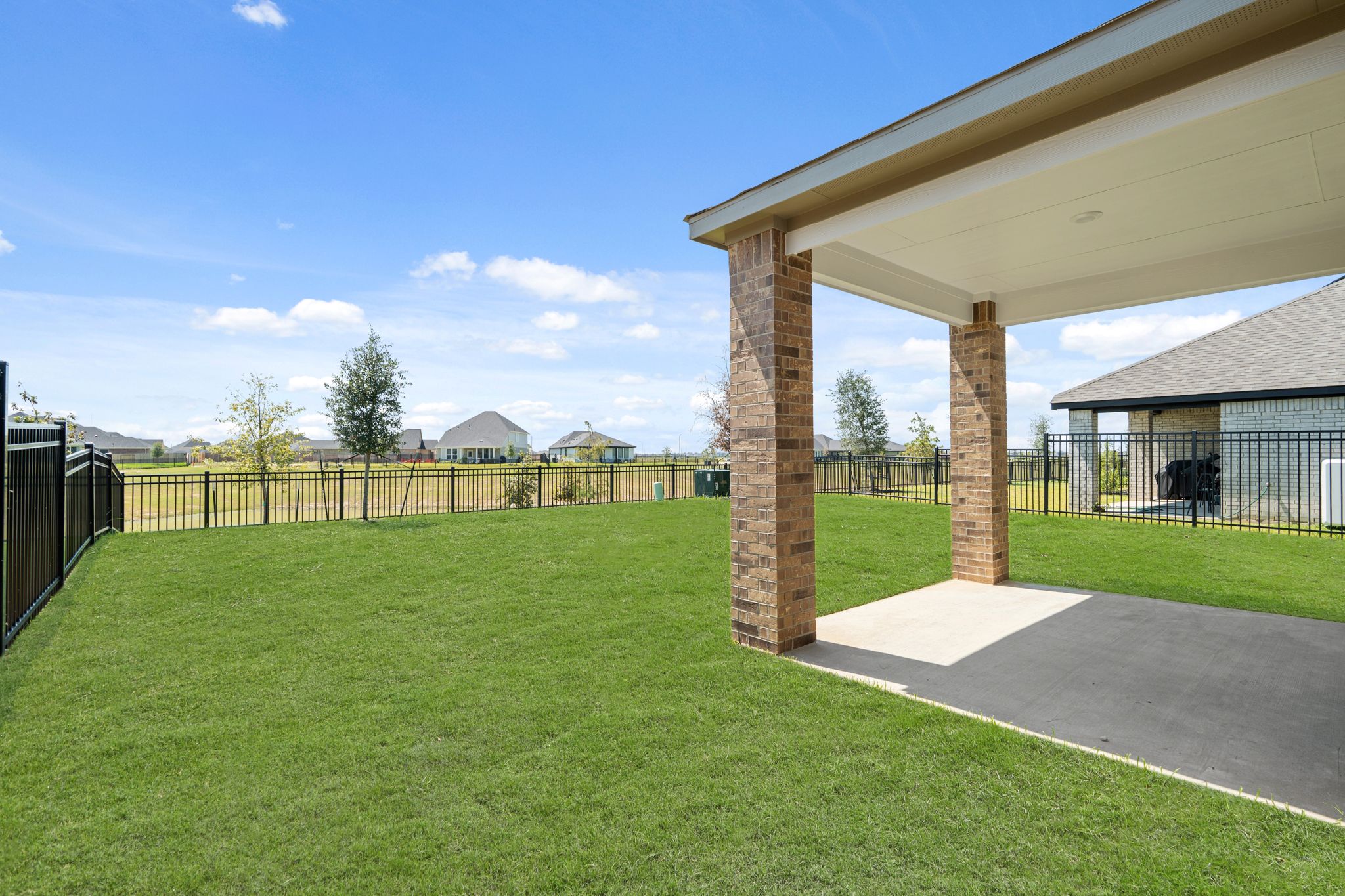 A building with a fence around it.