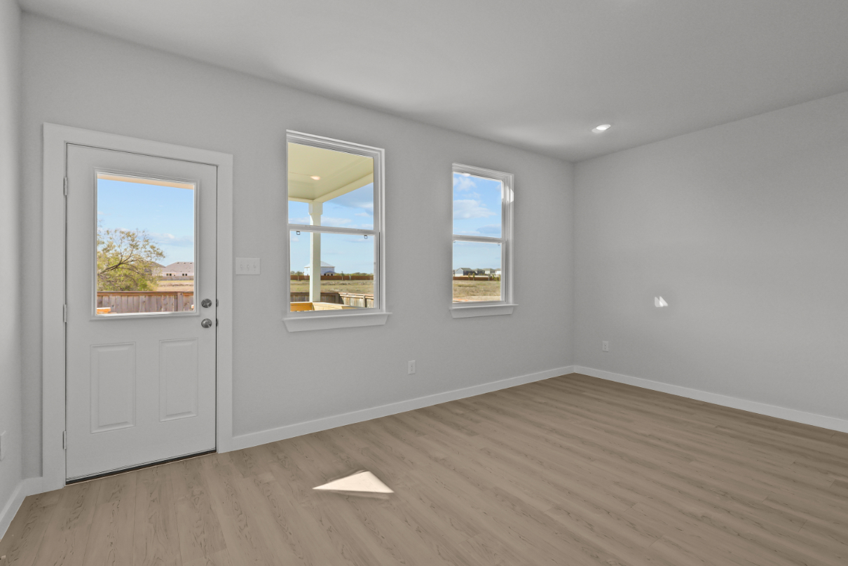 A room with white doors.