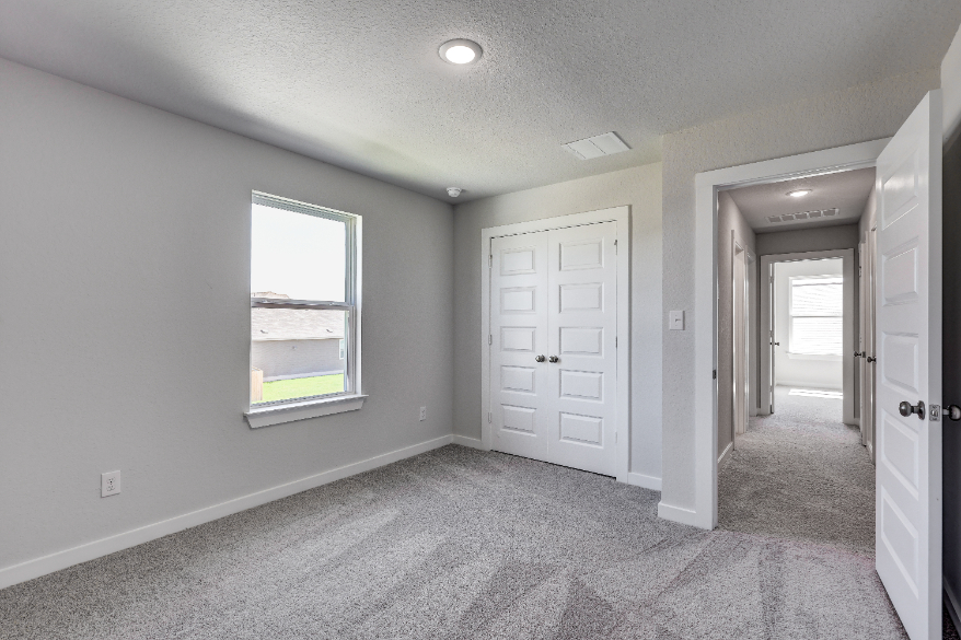 A room with white doors.