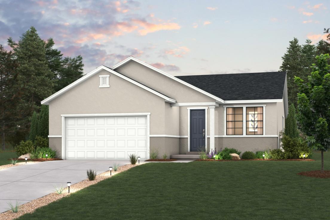 A house with a driveway.