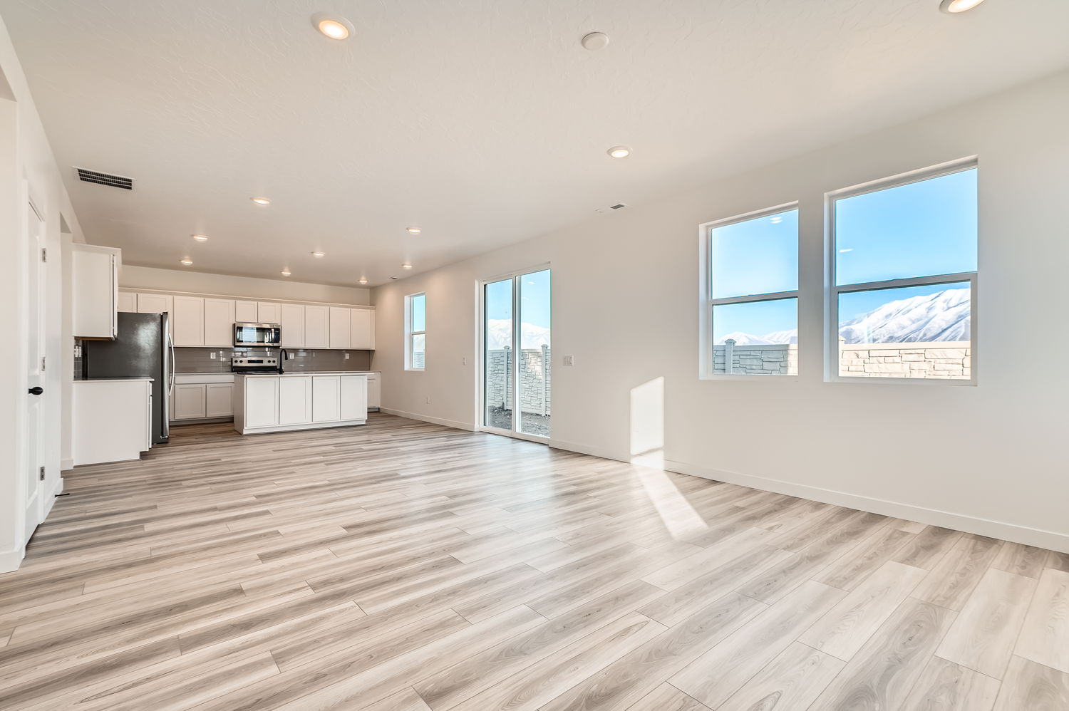 A large empty kitchen.